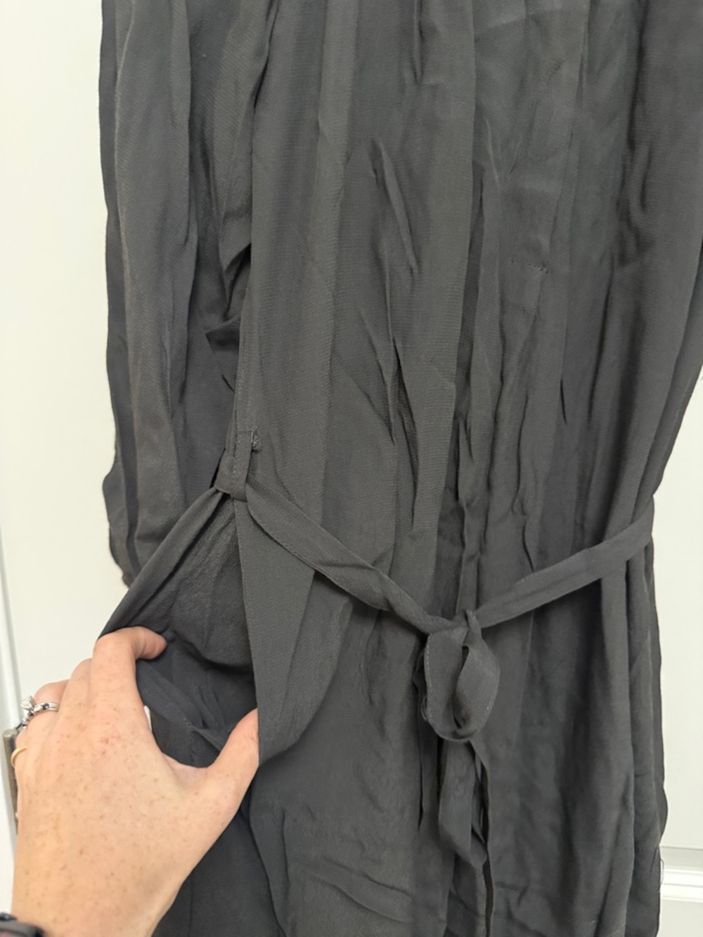 Pinkyotto Dark Gray Gathered Neck Tunic Dress - Picture 4 of 7